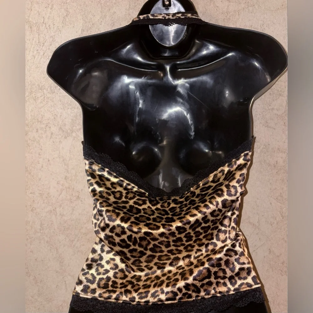 Thirty/Thirty Leopard Print Halter Top - Picture 2 of 5